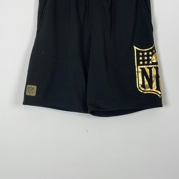 NFL Official Gold Shield Logo Mens M Fleece 4 Pocket Elastic Waist Casual Shorts - Picture 2 of 10